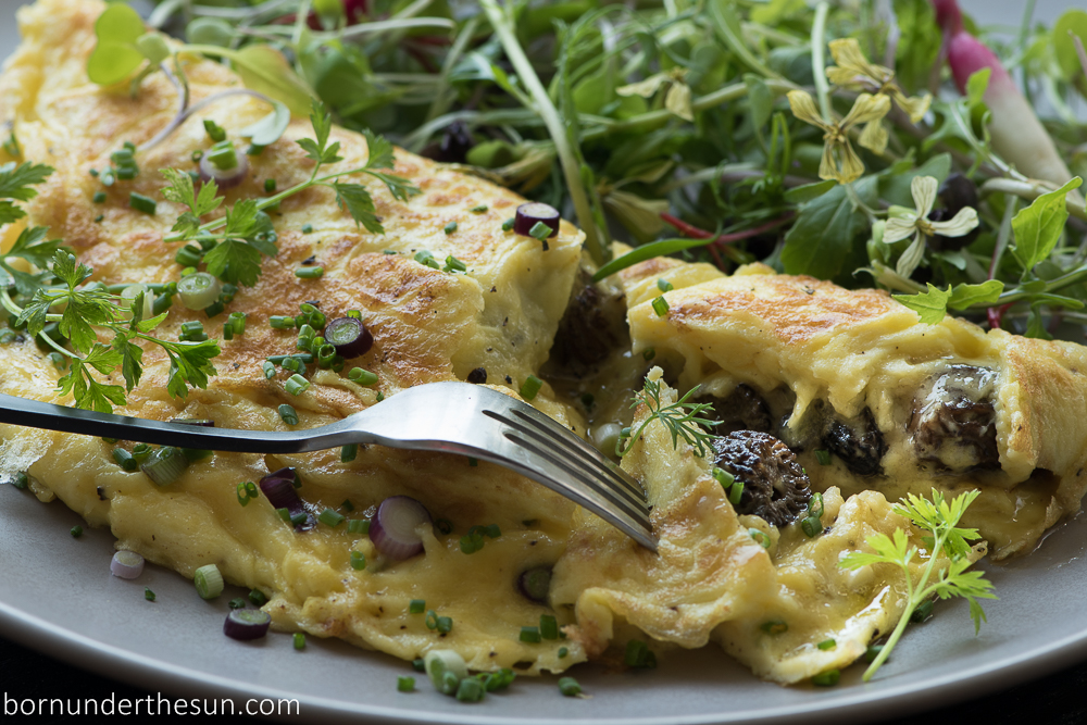 Morel and mascarpone&nbsp;omelette